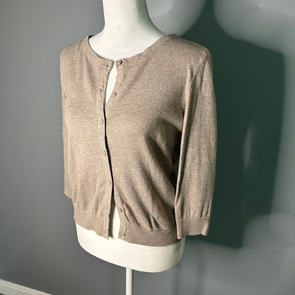 H&M Basic Tan Cardigan Size Small - Picture 3 of 6